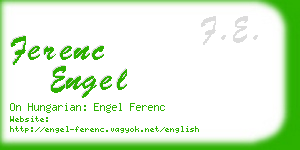 ferenc engel business card